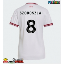 Camisa de Futebol Liverpool Dominik Szoboszlai #8 Equipamento Secundário Mulheres 2026-27 Manga Curta
